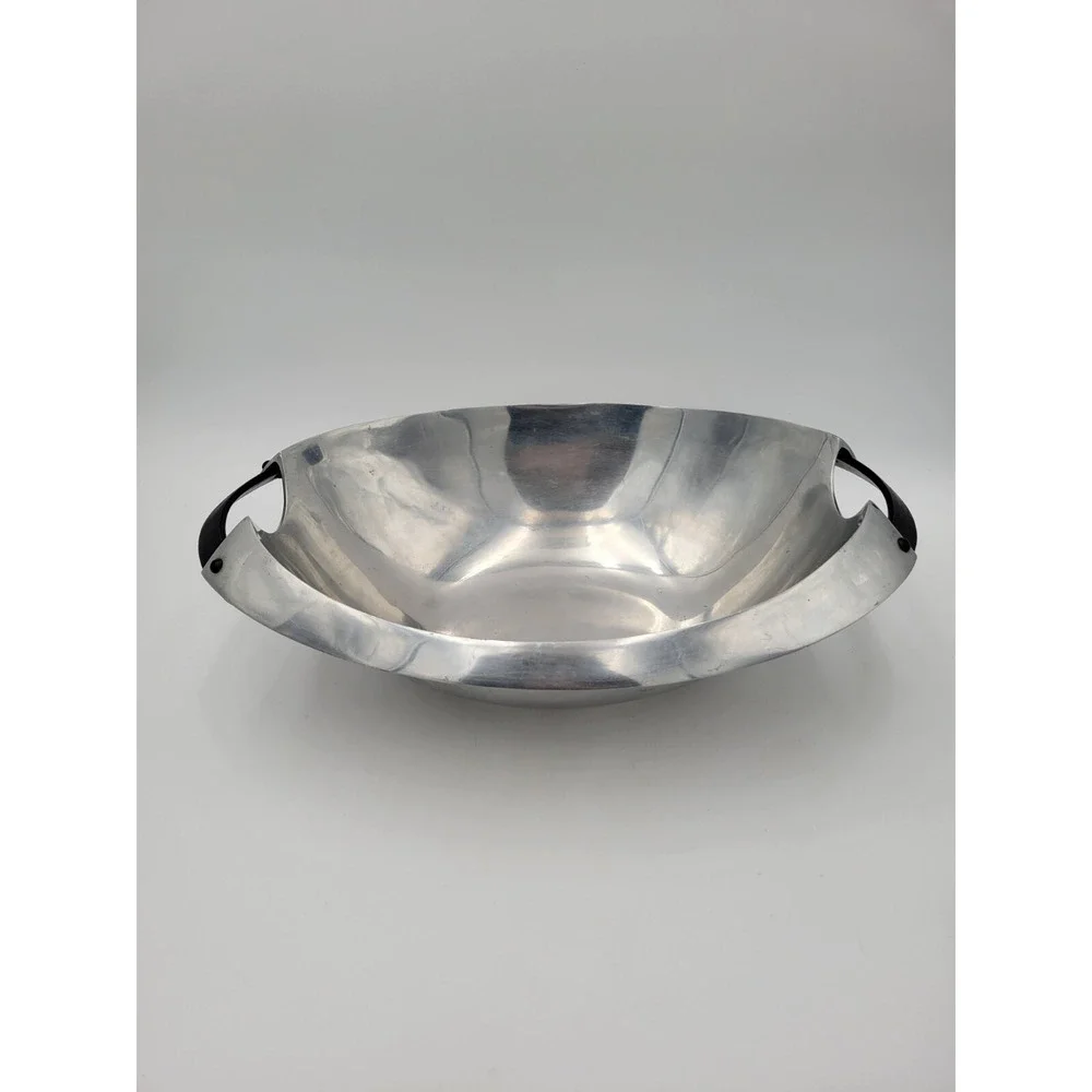 Dansk Rivet‎ Serving Bowl aluminum holloware Metal Modern discontinued 16